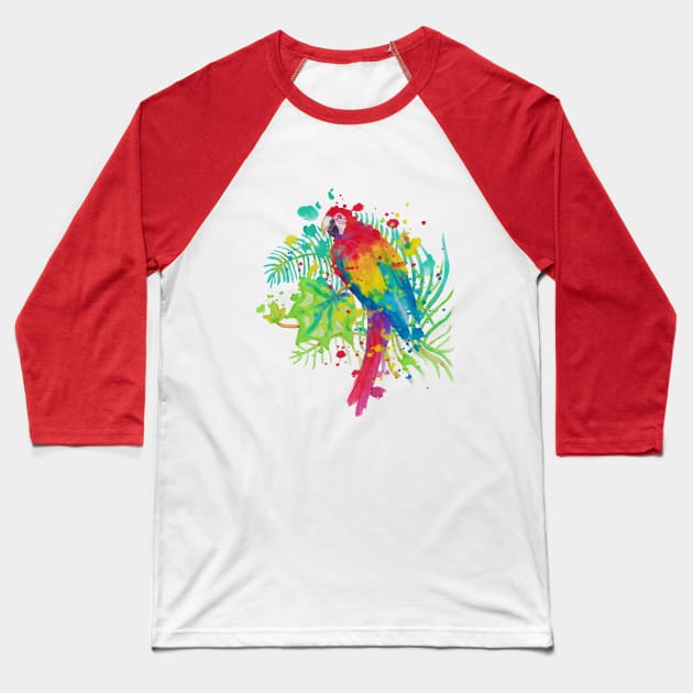 Parrot Baseball T-Shirt by AgniArt